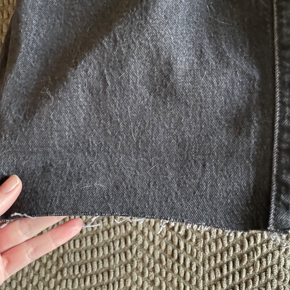 Levis Ribcage Straight Ankle Jeans size 31 well worn - black - Picture 9 of 9